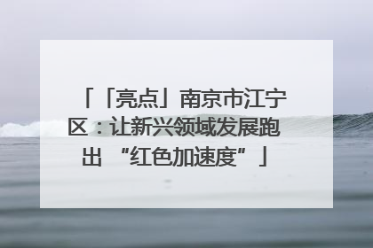「亮点」南京市江宁区：让新兴领域发展跑出 “红色加速度”