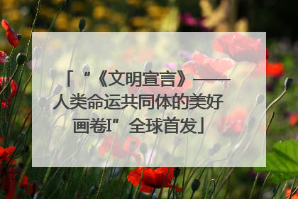 “《文明宣言》——人类命运共同体的美好画卷I”全球首发