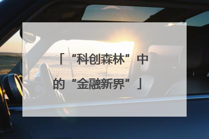 “科创森林”中的“金融新界”