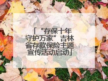 “存保十年 守护万家”吉林省存款保险主题宣传活动启动