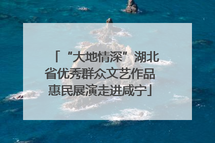 “大地情深”湖北省优秀群众文艺作品惠民展演走进咸宁