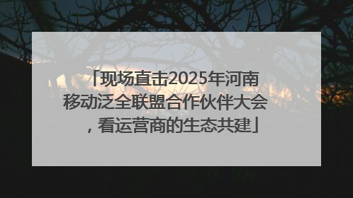 现场直击2025年河南移动泛全联盟合作伙伴大会，看运营商的生态共建