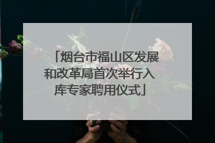 烟台市福山区发展和改革局首次举行入库专家聘用仪式