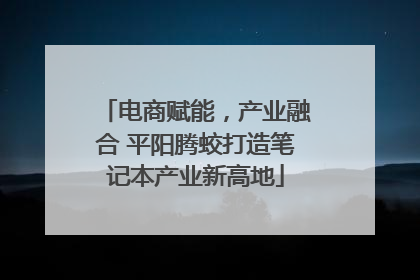 电商赋能，产业融合 平阳腾蛟打造笔记本产业新高地