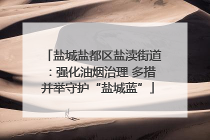 盐城盐都区盐渎街道：强化油烟治理 多措并举守护“盐城蓝”