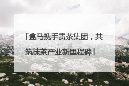 盒马携手贵茶集团，共筑抹茶产业新里程碑