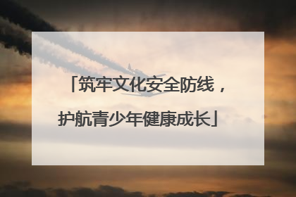 筑牢文化安全防线，护航青少年健康成长