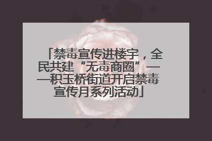 禁毒宣传进楼宇，全民共建“无毒商圈”——积玉桥街道开启禁毒宣传月系列活动