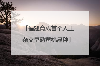 福建育成首个人工杂交早熟黄桃品种