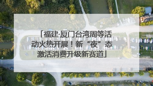 福建·厦门台湾周等活动火热开展！新“夜”态激活消费升级新赛道