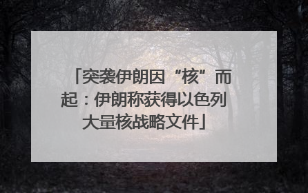 突袭伊朗因“核”而起：伊朗称获得以色列大量核战略文件