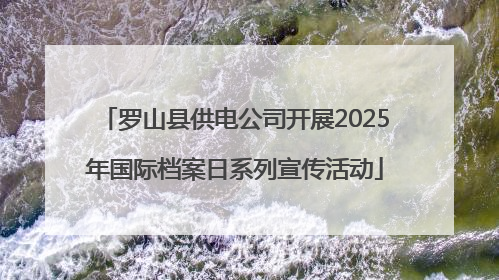 罗山县供电公司开展2025年国际档案日系列宣传活动