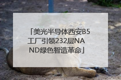 美光半导体西安B5工厂引领232层NAND绿色智造革命