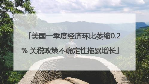 美国一季度经济环比萎缩0.2% 关税政策不确定性拖累增长