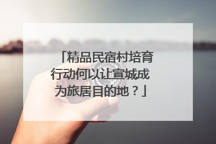 精品民宿村培育行动何以让宣城成为旅居目的地？
