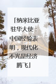 纳米比亚驻华大使：中国经验表明，现代化不光是经济腾飞