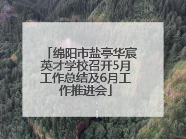 绵阳市盐亭华宸英才学校召开5月工作总结及6月工作推进会