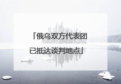 俄乌双方代表团已抵达谈判地点