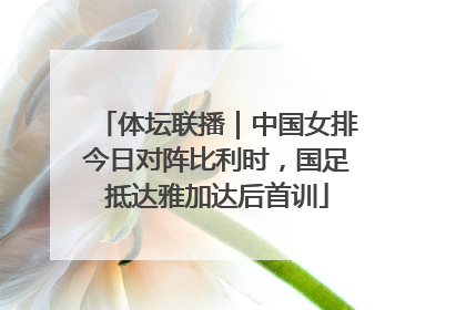 体坛联播｜中国女排今日对阵比利时，国足抵达雅加达后首训