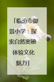 临汾市御景小学：探索自然奥秘 体验文化魅力