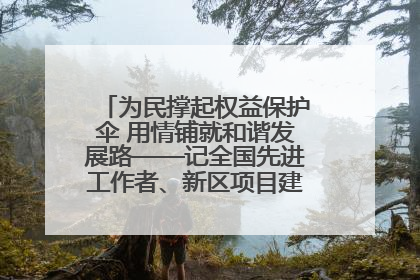 为民撑起权益保护伞 用情铺就和谐发展路——记全国先进工作者、新区项目建设中心干部卢小勇