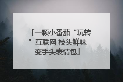 一颗小番茄“玩转”互联网 枝头鲜味变手头表情包