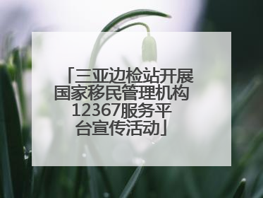 三亚边检站开展国家移民管理机构12367服务平台宣传活动