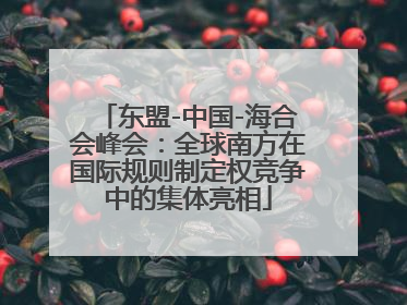 东盟-中国-海合会峰会：全球南方在国际规则制定权竞争中的集体亮相