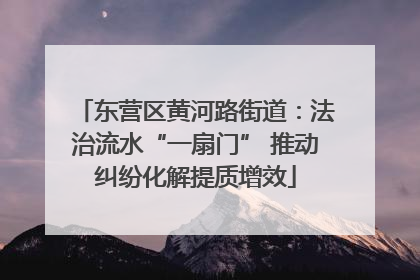 东营区黄河路街道：法治流水“一扇门” 推动纠纷化解提质增效