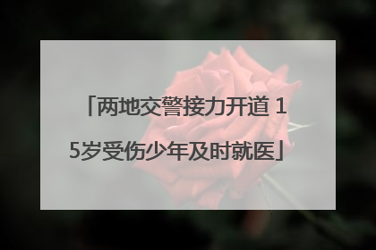 两地交警接力开道 15岁受伤少年及时就医
