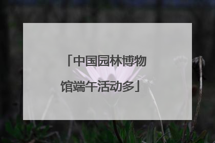 中国园林博物馆端午活动多