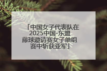 中国女子代表队在2025中国-东盟藤球邀请赛女子单组赛中斩获亚军