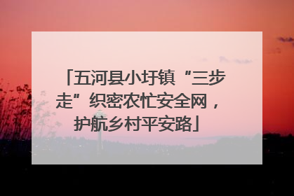 五河县小圩镇“三步走”织密农忙安全网，护航乡村平安路