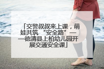 交警叔叔来上课，萌娃共筑 “安全路”——德清县上柏幼儿园开展交通安全课