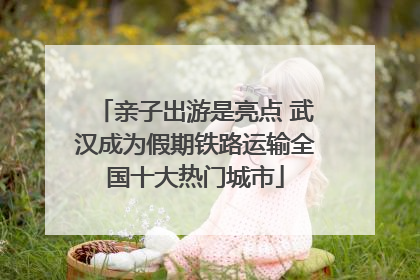 亲子出游是亮点 武汉成为假期铁路运输全国十大热门城市