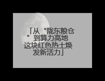 从“陇东粮仓”到算力高地 这块红色热土焕发新活力
