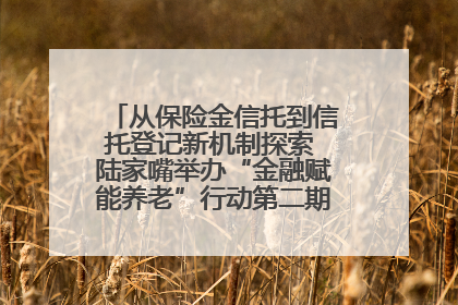 从保险金信托到信托登记新机制探索 陆家嘴举办“金融赋能养老”行动第二期行业交流会
