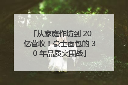 从家庭作坊到 20 亿营收！豪士面包的 30 年品质突围战