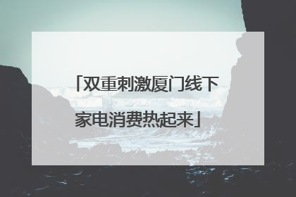 双重刺激厦门线下家电消费热起来
