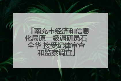南充市经济和信息化局原一级调研员石全华 接受纪律审查和监察调查