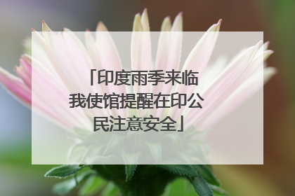 印度雨季来临 我使馆提醒在印公民注意安全