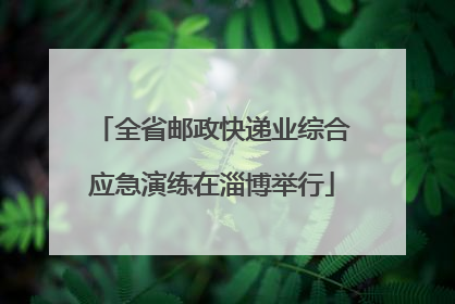 全省邮政快递业综合应急演练在淄博举行