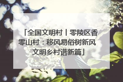全国文明村丨零陵区香零山村：移风易俗树新风 文明乡村谱新篇