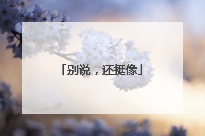 别说，还挺像