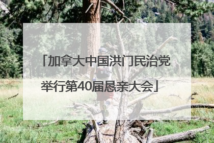 加拿大中国洪门民治党举行第40届恳亲大会