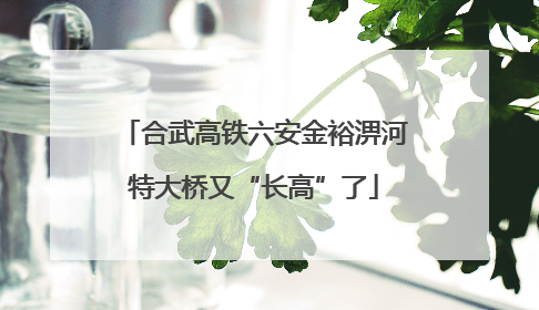 合武高铁六安金裕淠河特大桥又“长高”了
