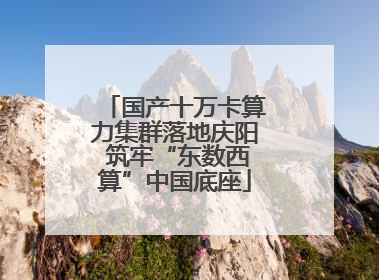 国产十万卡算力集群落地庆阳 筑牢“东数西算”中国底座