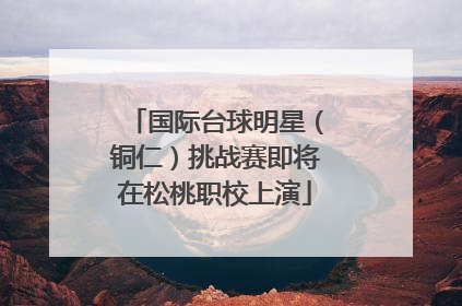 国际台球明星（铜仁）挑战赛即将在松桃职校上演
