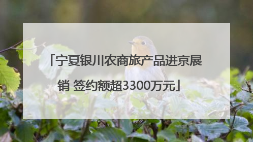 宁夏银川农商旅产品进京展销 签约额超3300万元