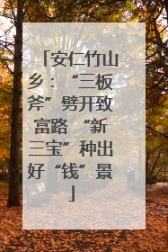 安仁竹山乡：“三板斧”劈开致富路 “新三宝”种出好“钱”景